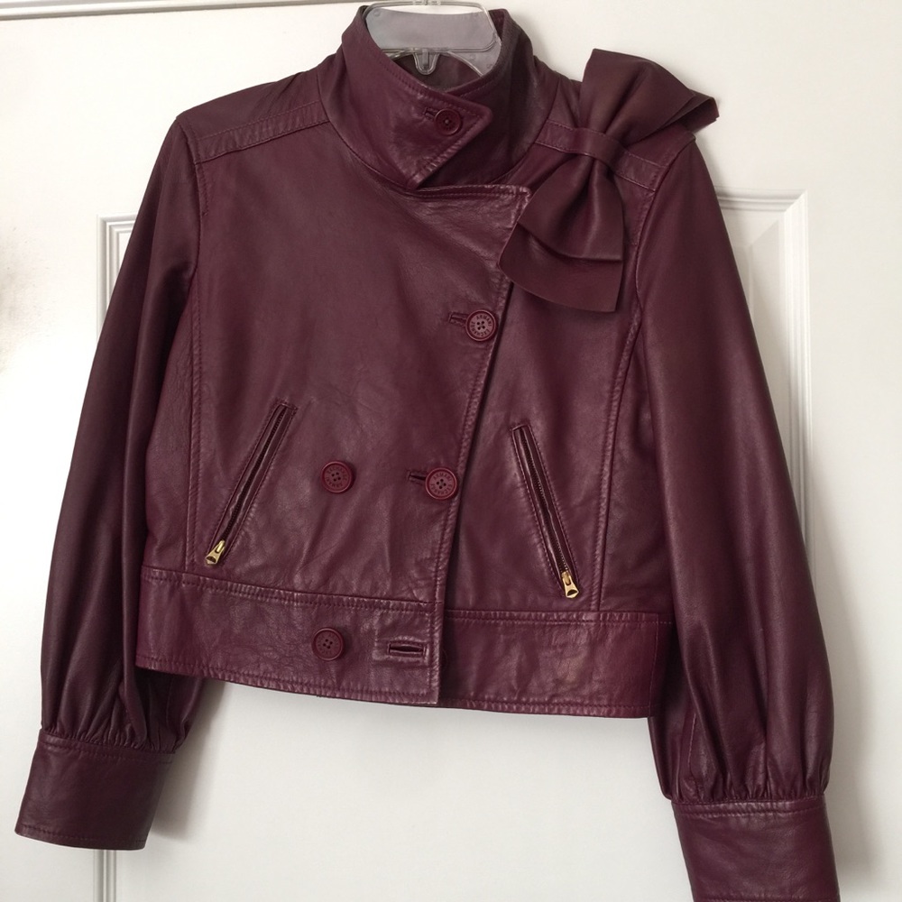 A/X Bow Leather Jacket